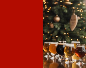 Winter beers lined up for a tasting